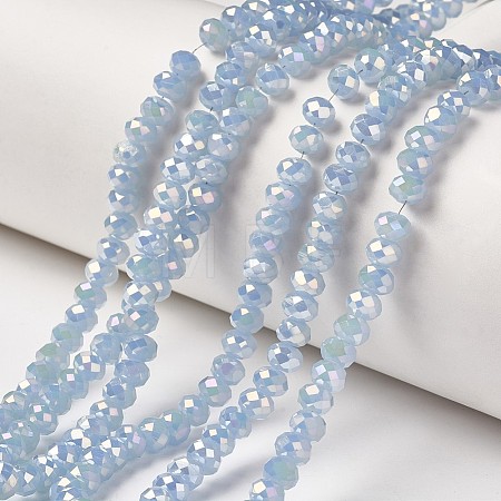 Electroplate Glass Beads Strands EGLA-A034-J6mm-T04-1