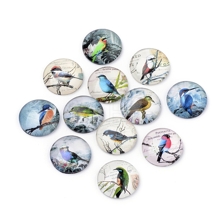 Flatback Glass Cabochons for DIY Projects X-GGLA-S029-12mm-017-1