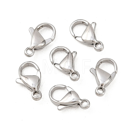 Tarnish Resistant 316 Surgical Stainless Steel Lobster Claw Clasps STAS-316-FL12A-1