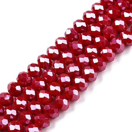 Electroplate Glass Beads Strands EGLA-A044-P6mm-A15-1