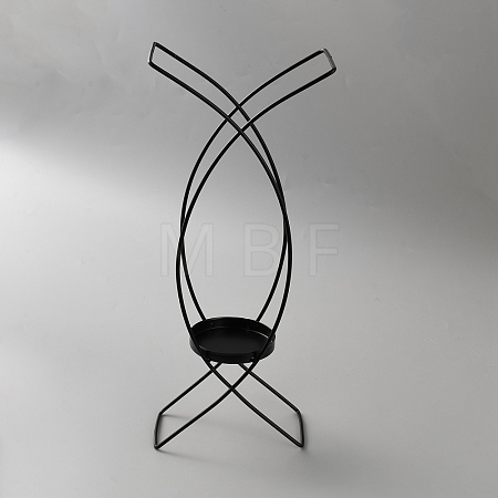 Iron Candle Holder AJEW-WH0695-096-1