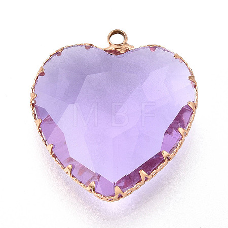 Transparent Glass Pendants KK-N283-01H-G-1
