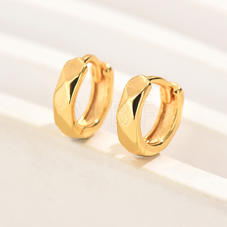 Elegant Classic Fashionable Gold Plated Brass Hoop Earrings for Women DC8873-1