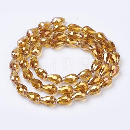 Electroplate Glass Beads Strands EGLA-D015-15x10mm-21-1