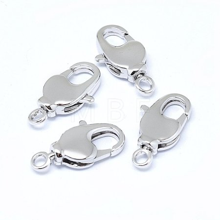 Brass Lobster Claw Clasps KK-F764-15P-1