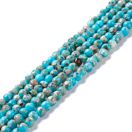 Natural Regalite/Imperial Jasper/Sea Sediment Jasper Beads Strands G-K317-A17-01-1