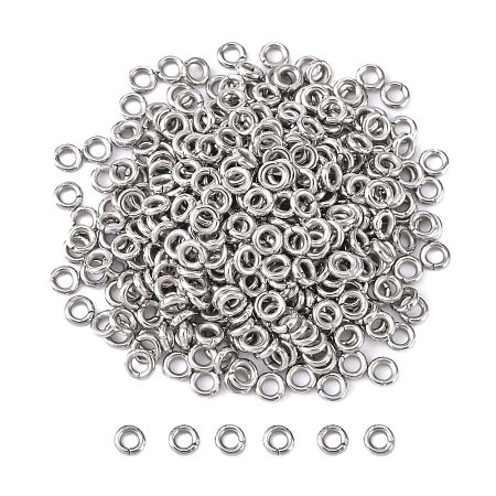 Tarnish Resistant 304 Stainless Steel Open Jump Rings X-STAS-Q186-02-4x1mm-1