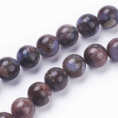 Natural Glaucophane Beads Strands G-G735-54-8mm-1