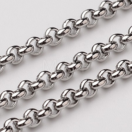 Tarnish Resistant 304 Stainless Steel Rolo Chains CHS-L015-32-1