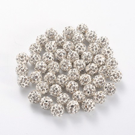 Polymer Clay Rhinestone Beads RB-H284-6MM-001-1