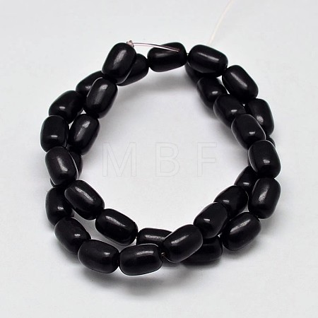 Dyed Barrel Synthetic Turquoise Beads Strands G-M142-03-1