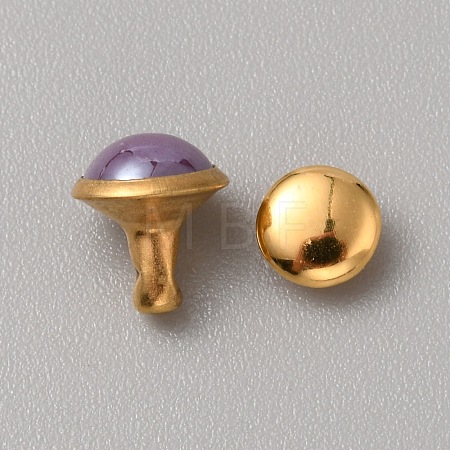 Round Brass Semi-Tublar Rivets FIND-WH0423-44G-1
