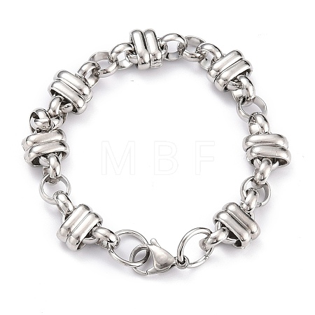 Tarnish Resistant 304 Stainless Steel Link Chain Bracelets X-BJEW-Z011-01P-1