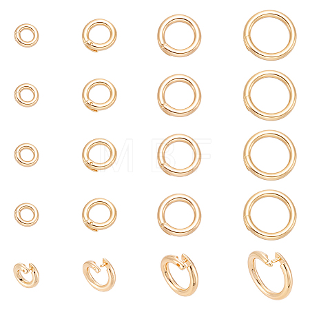 20Pcs 4 Styles Brass Open Jump Rings KK-UN0006-08-1