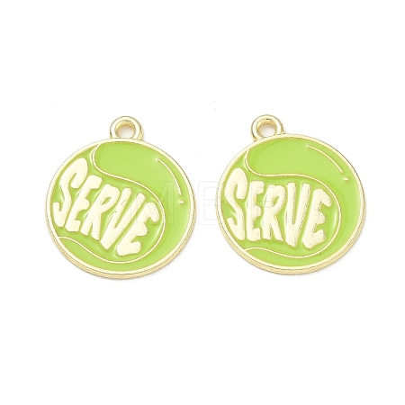 Tennis Alloy Enamel Pendants AL-CBA292F-02M-G-1