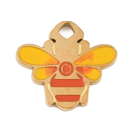 304 Stainless Steel Enamel Pendants SA-CBAAE94-01B-G-1