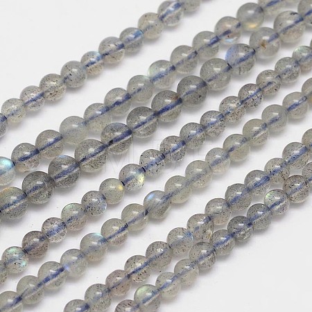 Natural Labradorite Round Bead Strands X-G-M263-A-03-1