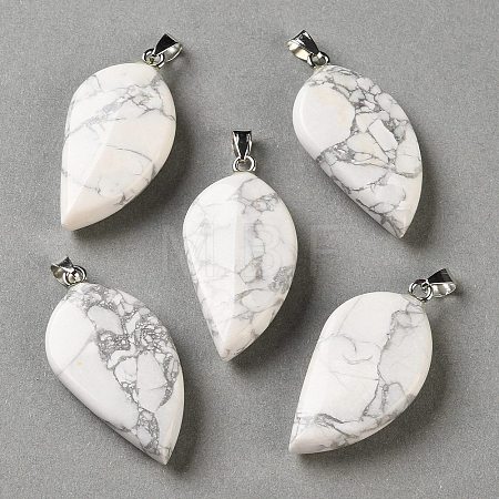 Natural Howlite Pendants GG-CBACB71-05P-23-1