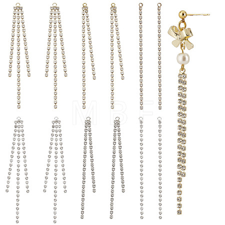 24Pcs 6 Style Brass Rhinestone Cup Chain Big Pendants KK-SC0003-22-1