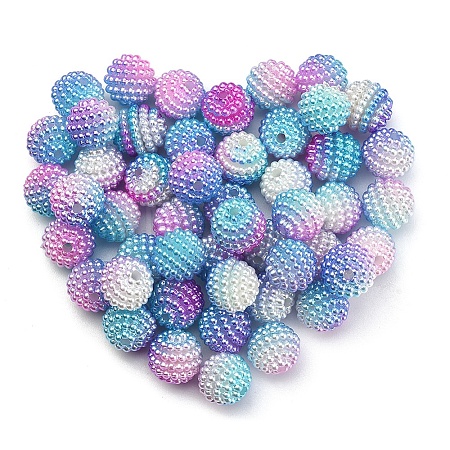 50Pcs Imitation Pearl Acrylic Beads OACR-YW0001-11G-1