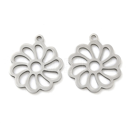 Hollow 201 Stainless Steel Pendants STAS-F337-10A-P-1