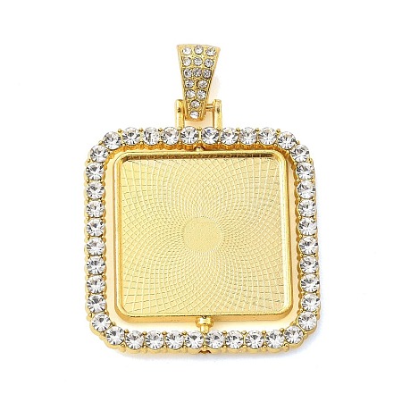 Alloy Rhinestone Pendant Cabochon Settings RB-CBA40A4-01G-01-1