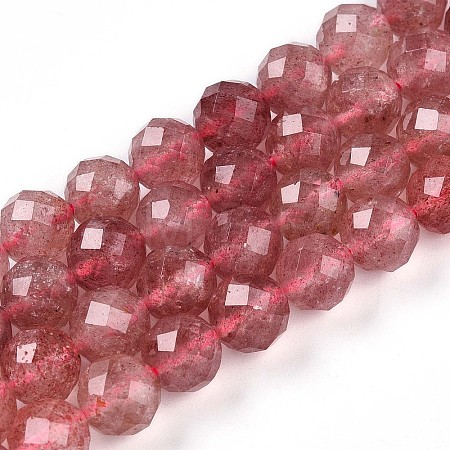 Natural Strawberry Quartz Beads Strands G-S345-8mm-21-1