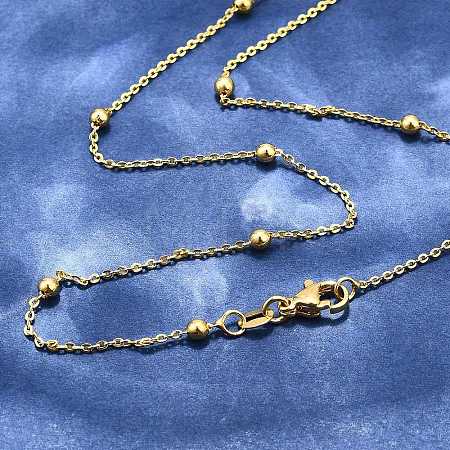 Brass Cable Chain Necklaces X-NJEW-I247-02G-1