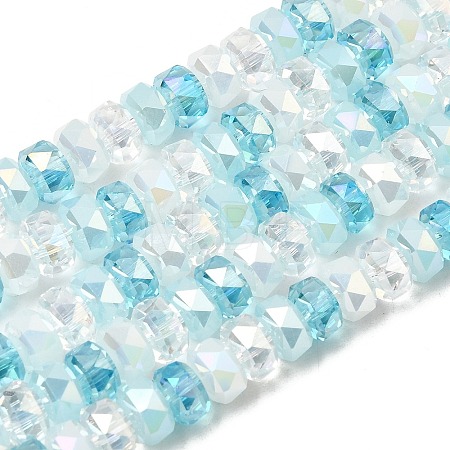Ombre Effect Electroplate Glass Beads LS-EGLA-F168-01-1