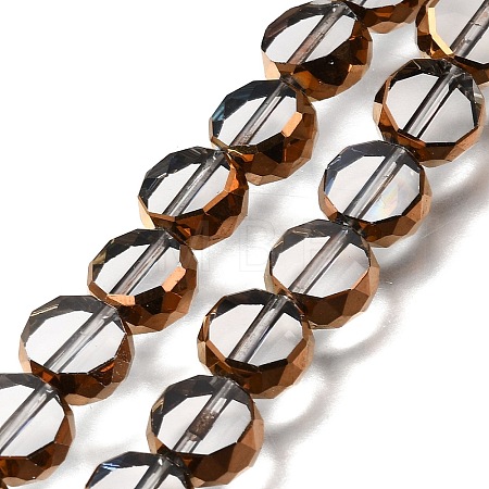 Electroplated Transparent Glass Beads Strands GL-CBA98F0-06C-06-1