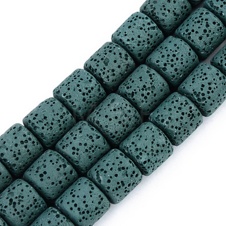 Synthetic Lava Rock Beads Strands G-S359-171F-1