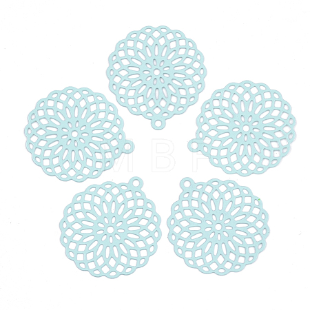 430 Stainless Steel Filigree Pendants X-STAS-S108-03C-1