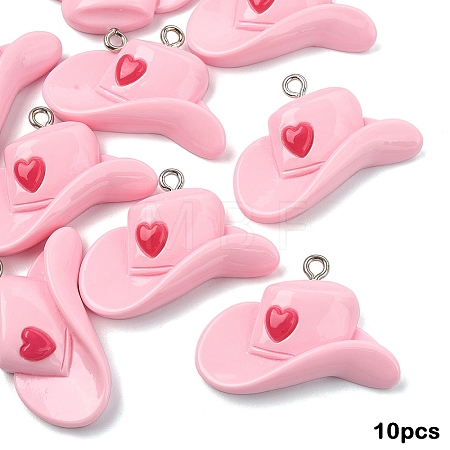 10Pcs Valentine's Day Resin Pendants FIND-YW0007-92B-1