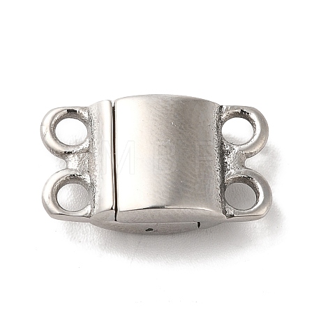 Non-Tarnish 304 Stainless Steel Multi-Strands Magnetic Slide Clasps STAS-P325-06P-1