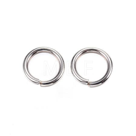Tarnish Resistant 304 Stainless Steel Open Jump Rings STAS-D448-093P-10mm-1