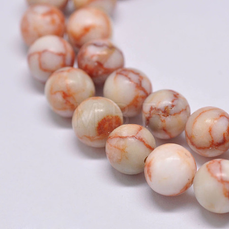 Natural Red Netstone Beads Strands X-G-F352-6mm-1