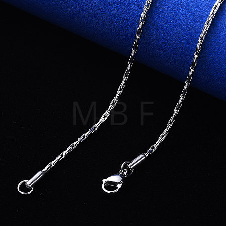 Non-Tarnish 304 Stainless Steel Boston Link Chain Necklace NJEW-S420-005A-P-1
