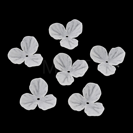 3-Petal Frosted Acrylic Bead Caps SACR-F016-01C-1