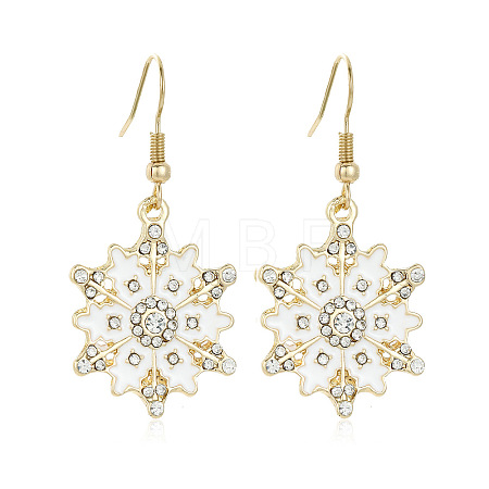Snowflake Alloy Enamel Dangle Earrings FS-WGD9918-20-1
