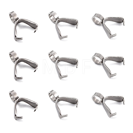 Tarnish Resistant 201 Stainless Steel Pinch Bails STAS-E076-09-1