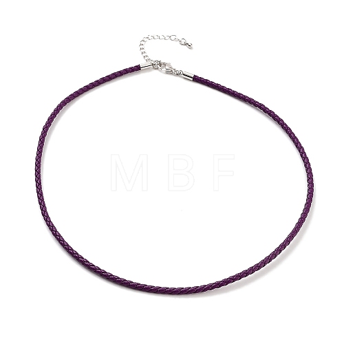 Braided Round Imitation Leather Bracelets Making BJEW-H610-01P-10-1