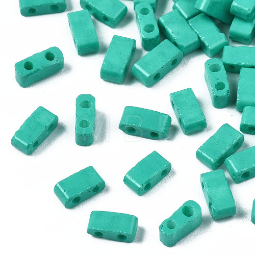 2-Hole Baking Paint Glass Seed Beads SEED-S023-17B-05-1