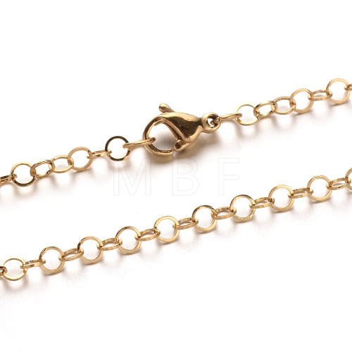 304 Stainless Steel Cable Chain Necklaces X-NJEW-N0046-02G-1