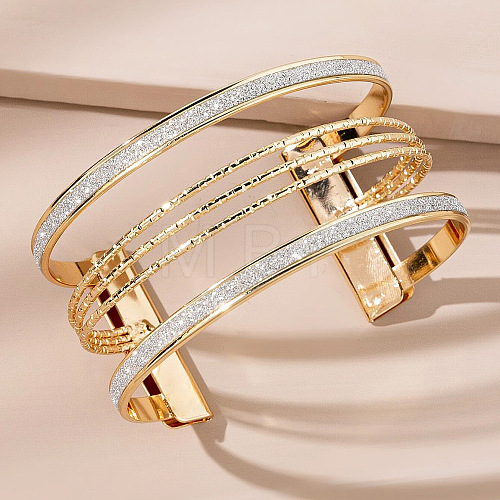 Hollow Alloy Arm Cuff Bangles for Women WGDA7E7-04-1