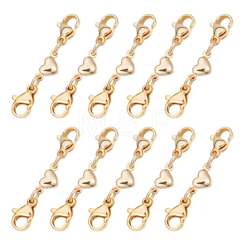 10Pcs 304 Stainless Steel Lobster Claw Clasps FIND-AB00054-1