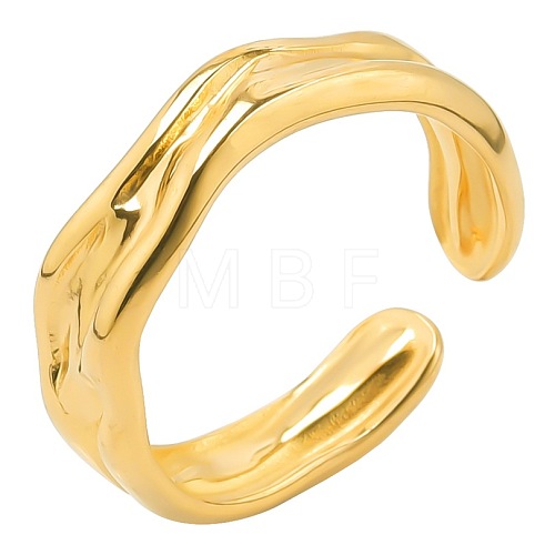 Minimalist Serpent Stainless Steel Ring Open Cuff Rings for Women ZX5128-2-1