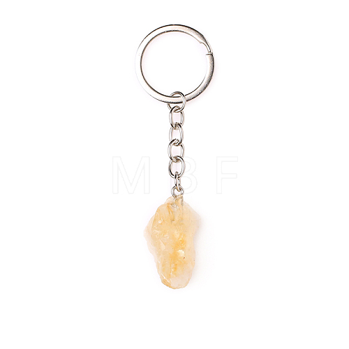 Raw Rough Natural Citrine Pendant Keychains FIND-PW0017-09C-1