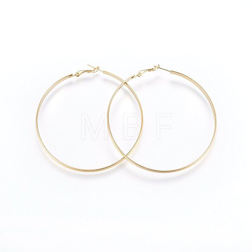 304 Stainless Steel Big Hoop Earrings EJEW-P162-01G-01-1