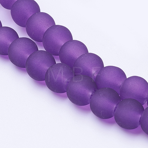 Transparent Glass Bead Strands GLAA-S031-6mm-36-1