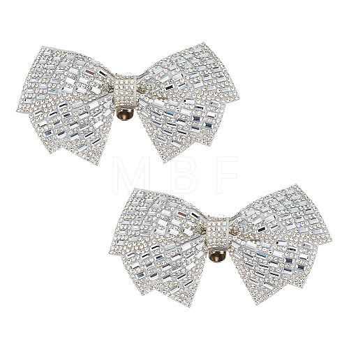 Bowknot Rhinestone Shoe Decoration DIY-WH0430-522B-1